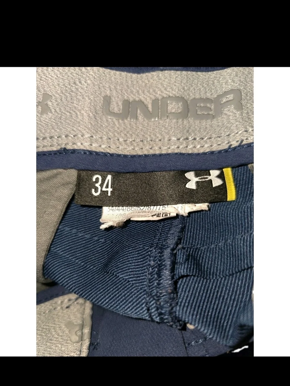 Under Armour Men's Dark Navy Flat-Front Performance Shorts Golf Size 34 Comfort